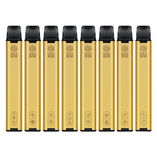 Gold Bar Disposable Vape 600 Puffs (10pcs/pack)